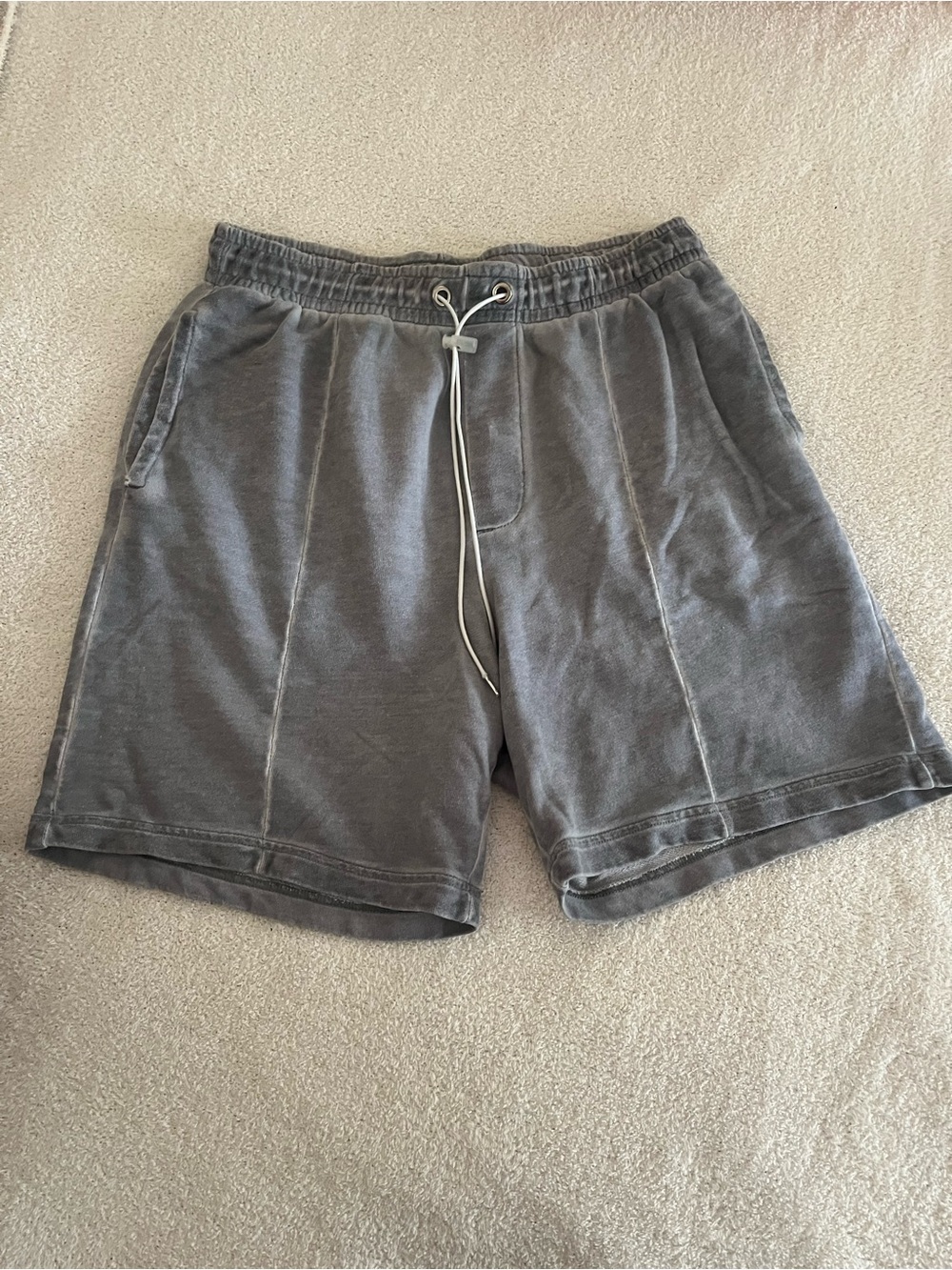 Urban Outfitters Men's Washed Gray Drawstring Athletic Shorts